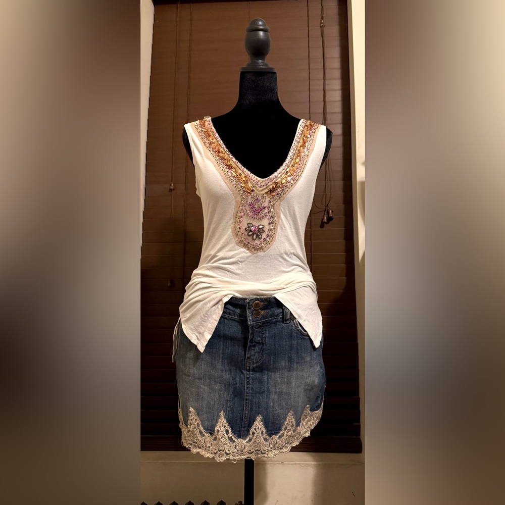 Vintage Sequins Tank Top